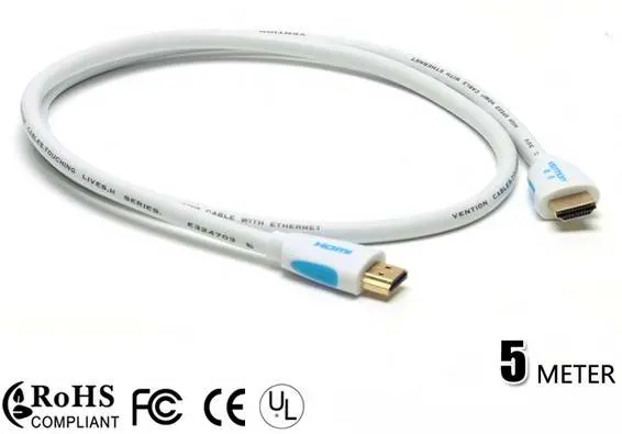 5m Cable HDMI de alta velocidad con Full HD 1080p.