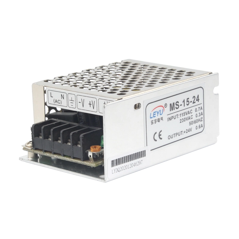 Ms-15-24 Caso Mini 24V 15W de salida de la única fuente de alimentación de conmutación