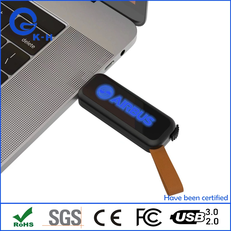 LED Light up Custom Logo USB 3.0 Flash Memory Stick 64GB 128GB