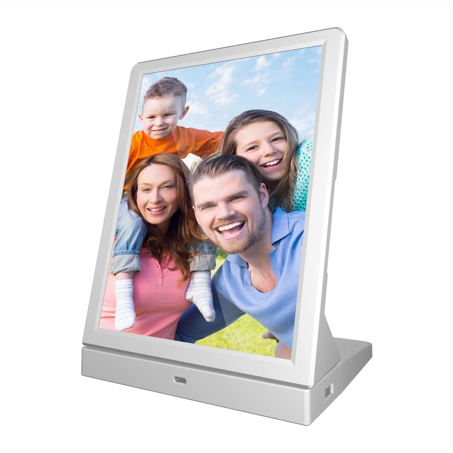 White Portable New Desktop Wireless Charger WiFi Digital Photo Frame