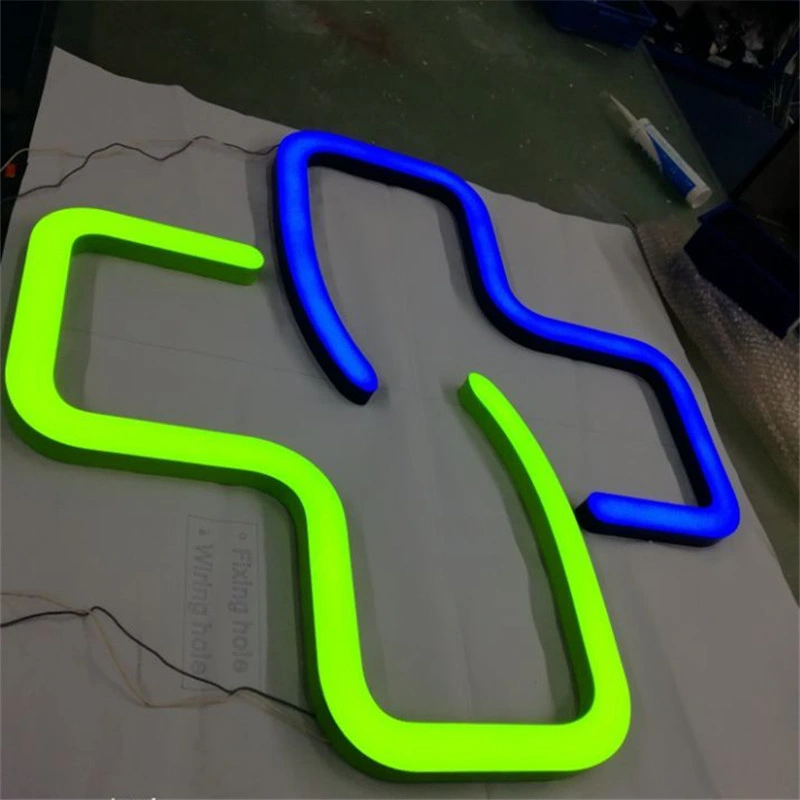 Cara Iluminada Exterior 3D Letra Signo de Acrílico