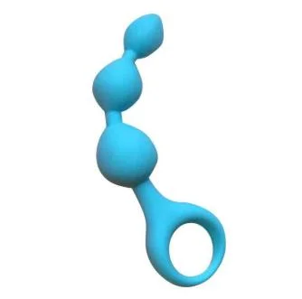 Blue Vestibular Pull Bead Anal Plug Anal Masturbation Device Male and Female Vestibular Massage Device Adult Sex Products