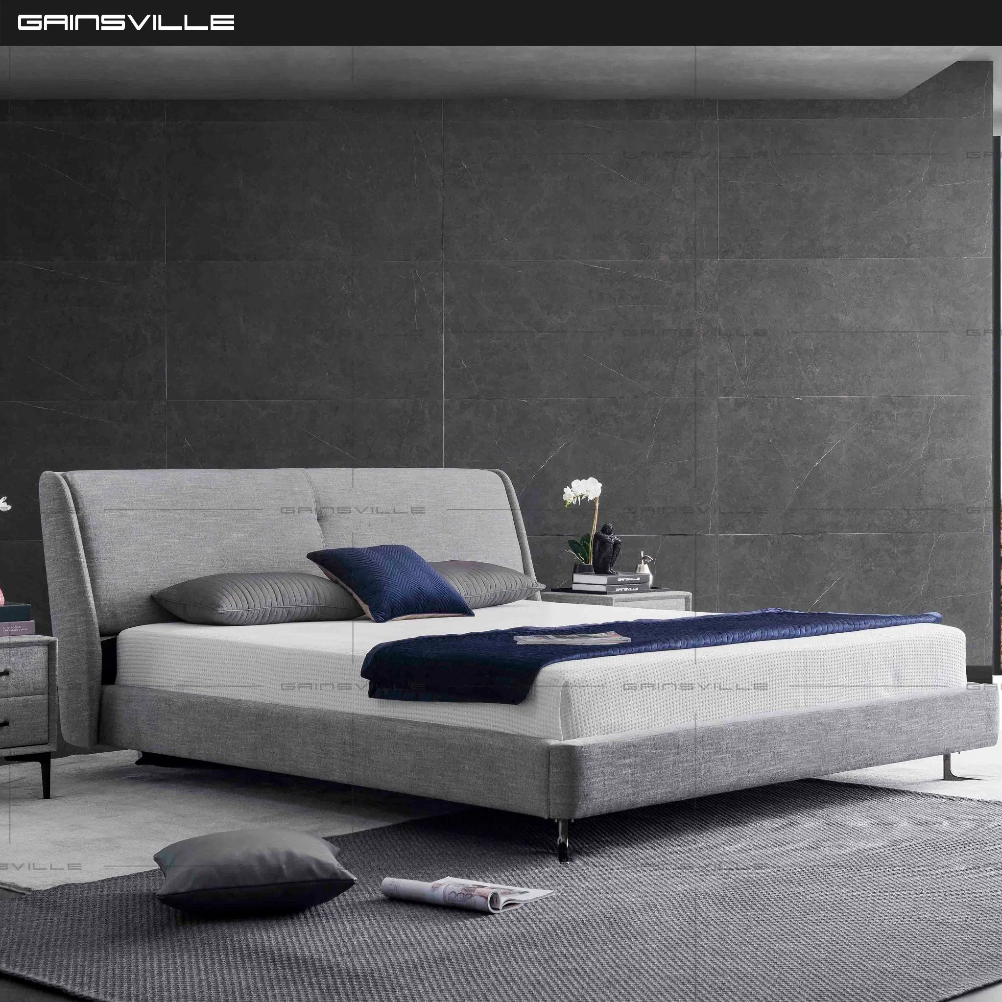 Nouveau design lit Lit Mural très grand lit canapé-lit en tissu doux double chambre à coucher Mobilier de lit