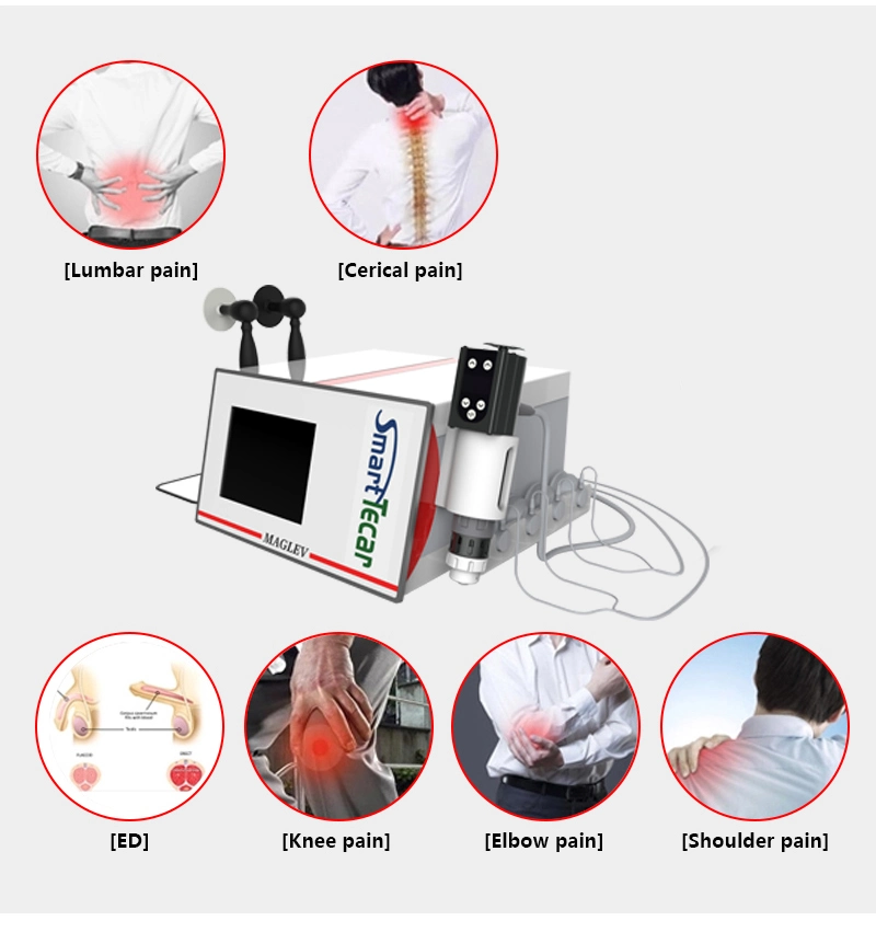 2021 Hot Tecar 448kHz RET Pain Relief 3 im Jahr 1 EMS Shockwave Physical Therapy Equipments ED-Behandlung Shock Wave Therapy