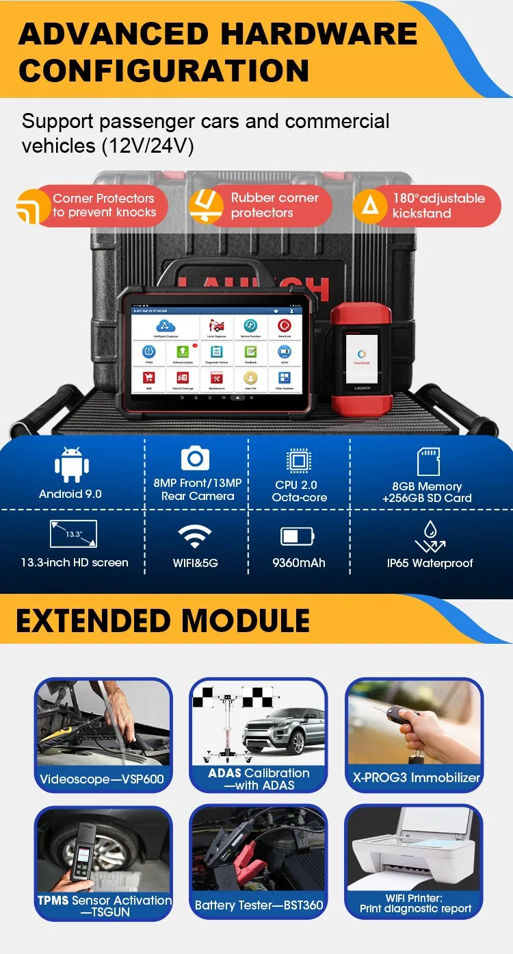 Diagnostic Machine OBD for Car Universal Launch X431 Pad VII