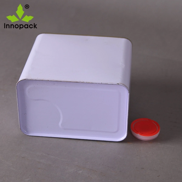 2L Small Square Tinplate Metal Ink Paint Can