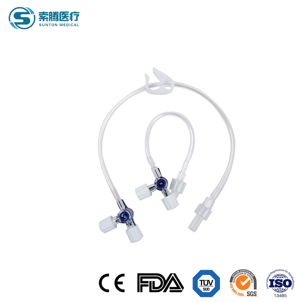 Sunton China Medical Instrument Manufacturing Disposable Surgical Extension Tube with Three Way Stopcock