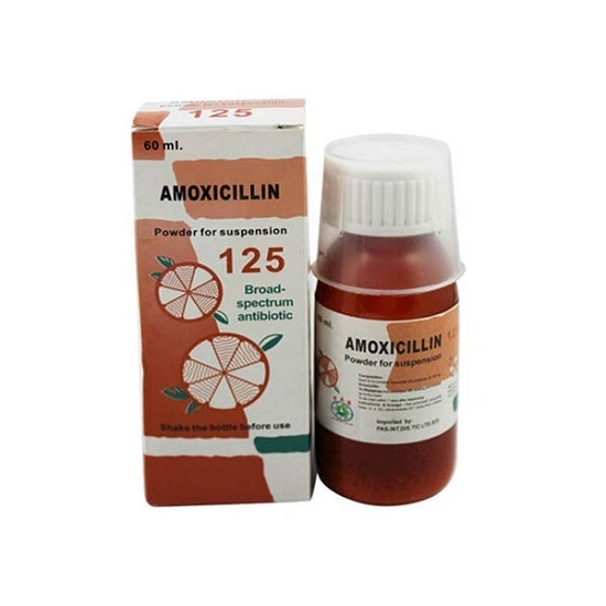 Amoxicilin-Pulver für Suspension 125mg/5ml 60ml, 1bottle/Box