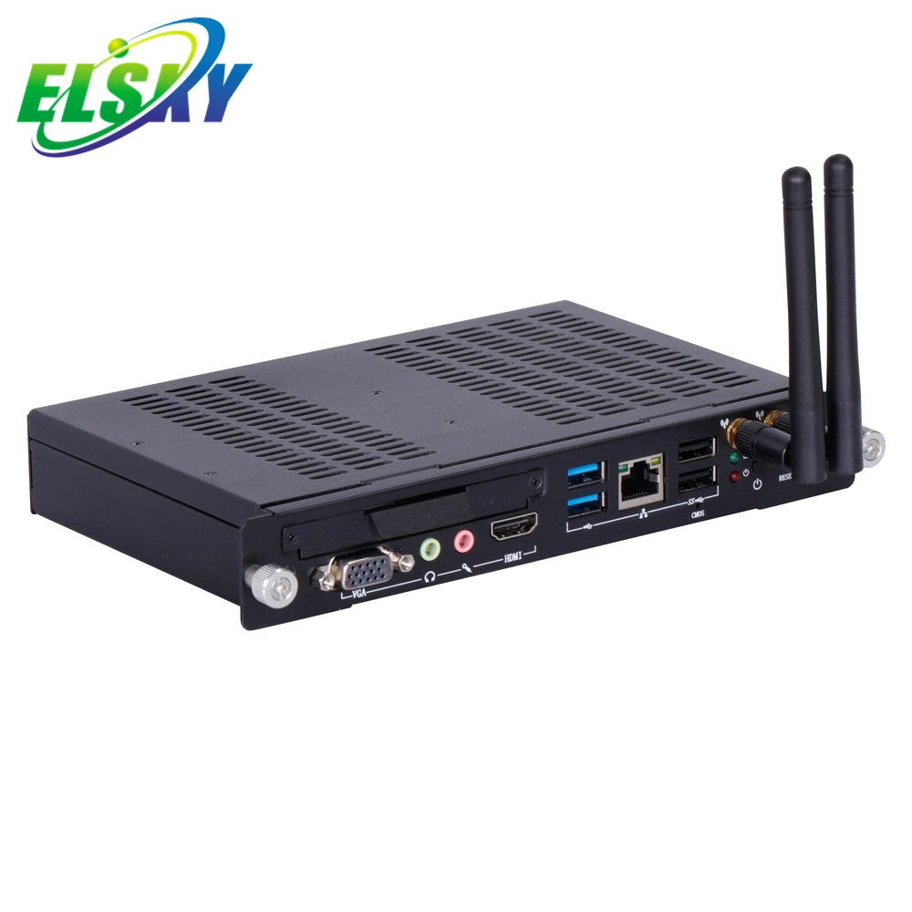 Elsky Mini PC Linux I5 7200u/ 7300U WiFi LAN/3G/4G DDR4 16GB 1*SATA3.0 1*Msata3.0 OPS Computador para fins pedagógicos