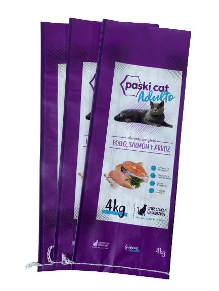 4Kg 5Kg 100 % de nouveaux tissus de plastique PP imprimé sac de nourriture pour animaux domestiques