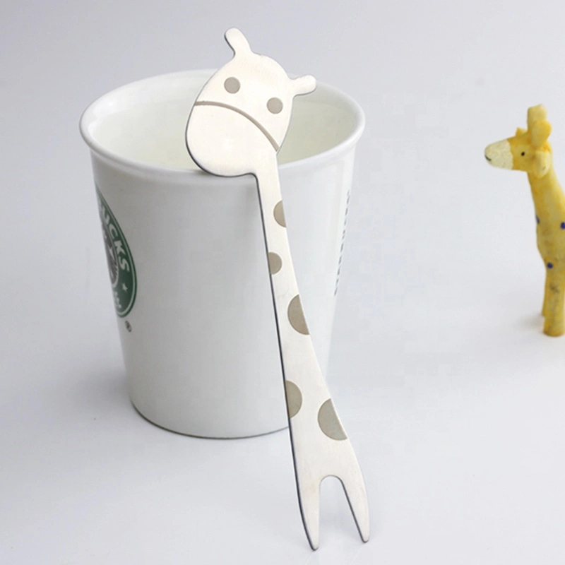 Wholesale 304 Stainless Steel Cartoon Deer Styling Fruit Cake Fork