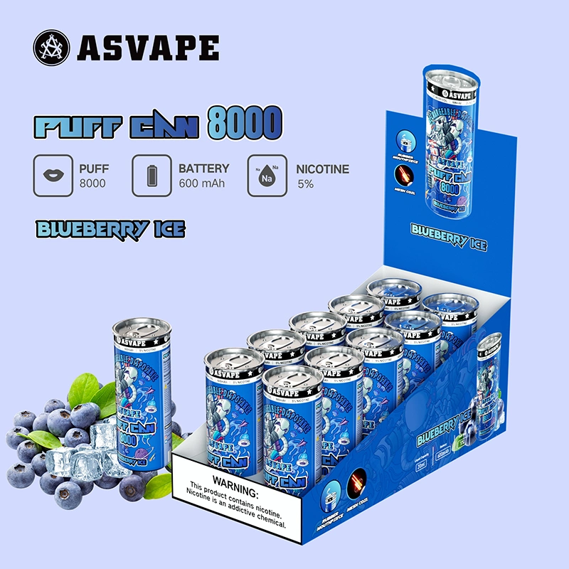 يمكن أن يتكوّن من نوع Asvape 8000 Vape E-Cigarrete Puff Steelcola مجموعة أدوات معدنية يمكن التخلص منها