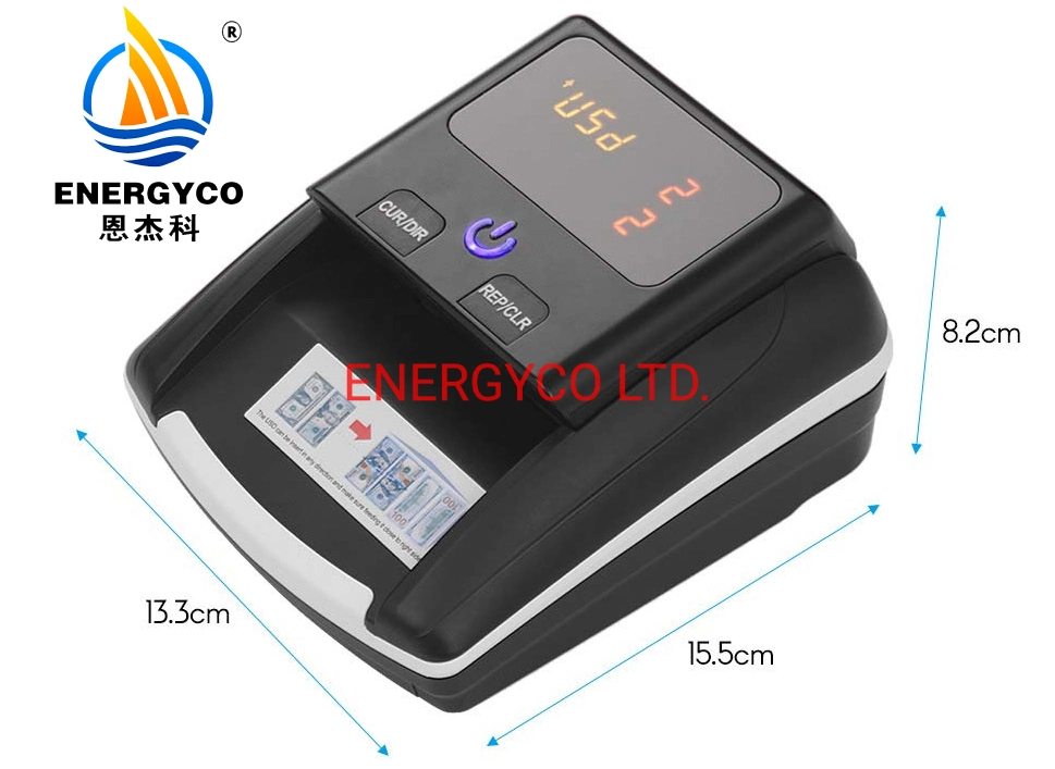 Us Dollar in 4 Orientations Mini Cash Euro USD Counting UV Light Currency Banknote Counting Machine Fake Money Detector