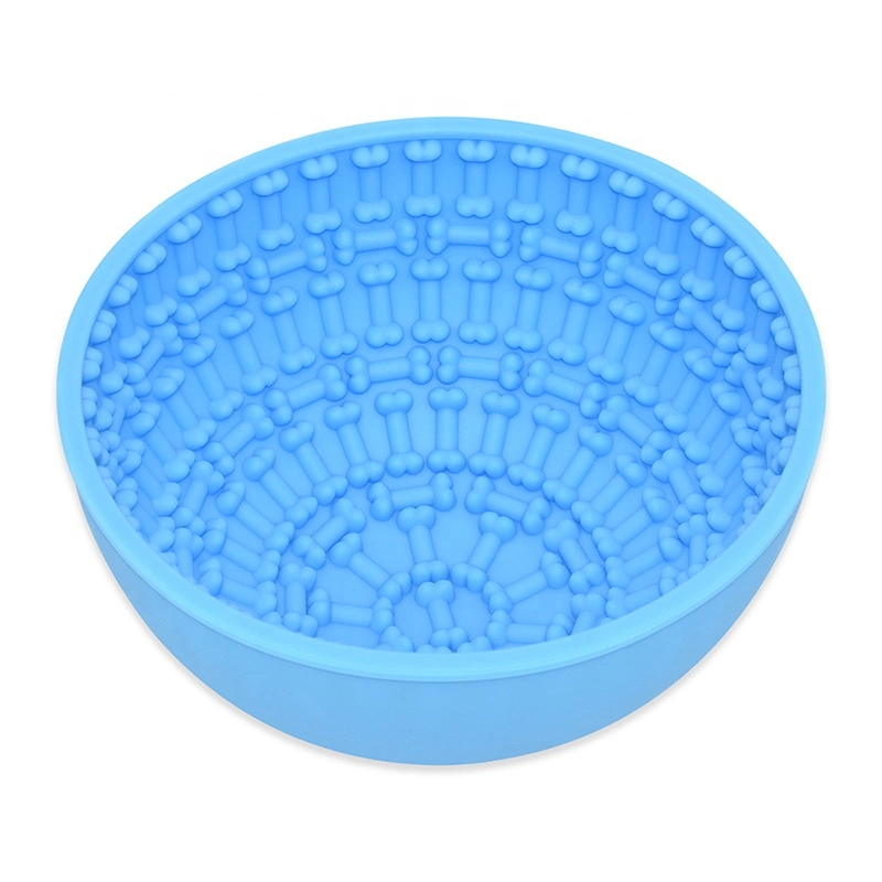 BPA Free Food Grade Silicone Semicircular Design Dog Feeding Food Bowls Pet Puppy Slow Down Eating Feeder Dish Bowls Prevent Obesity Animals Feeding Bowl