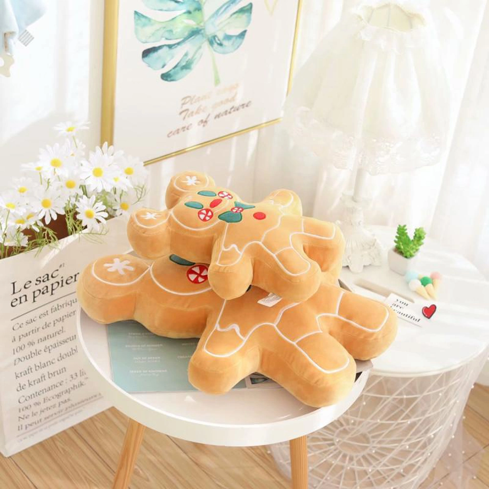 Nordic Cute Gingerbread Man Living Room Sofa Cushion Christmas Gift Pillow