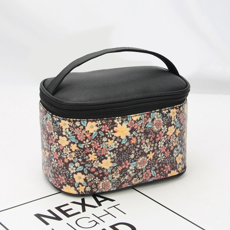 Portable PU Large-Capacity Waterproof Travel Makeup Collection Wash Cosmetic Bag