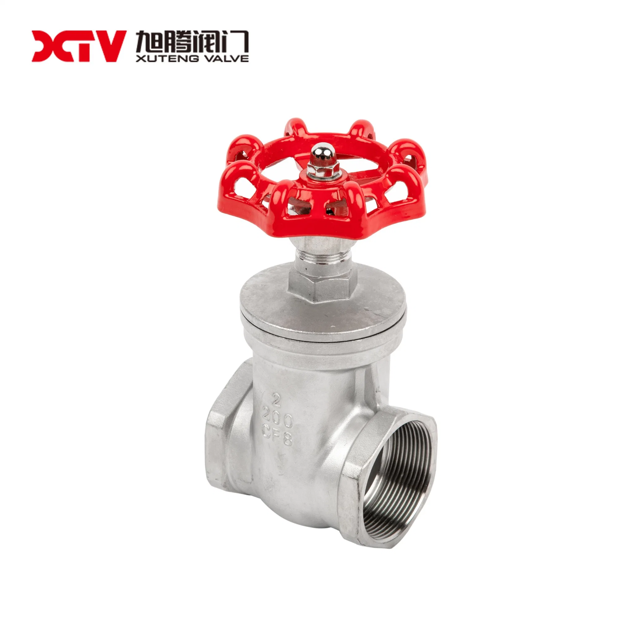 Cast Stainless Steelscrewed End Gate Valve, 200psi, Precision Casting, BSPT/Bsp/NPT