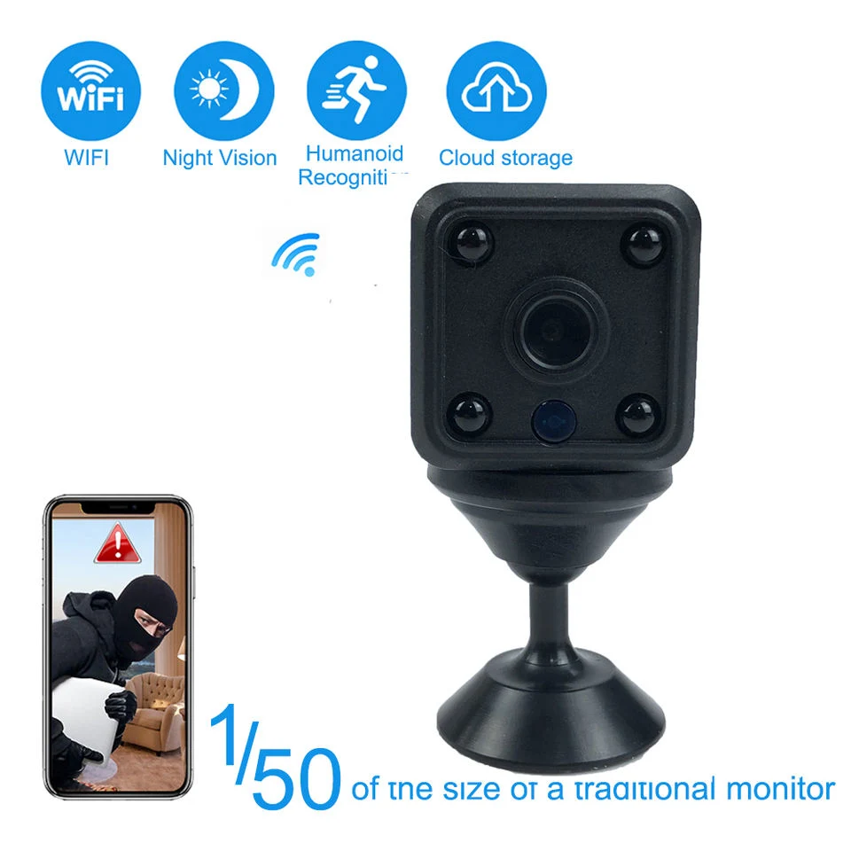 Hot Qearim Hopeway APP batería inalámbrico de seguridad del hogar de la cámara de CCTV 720p HD Mini cámara IP de red WiFi de la cámara de la batería