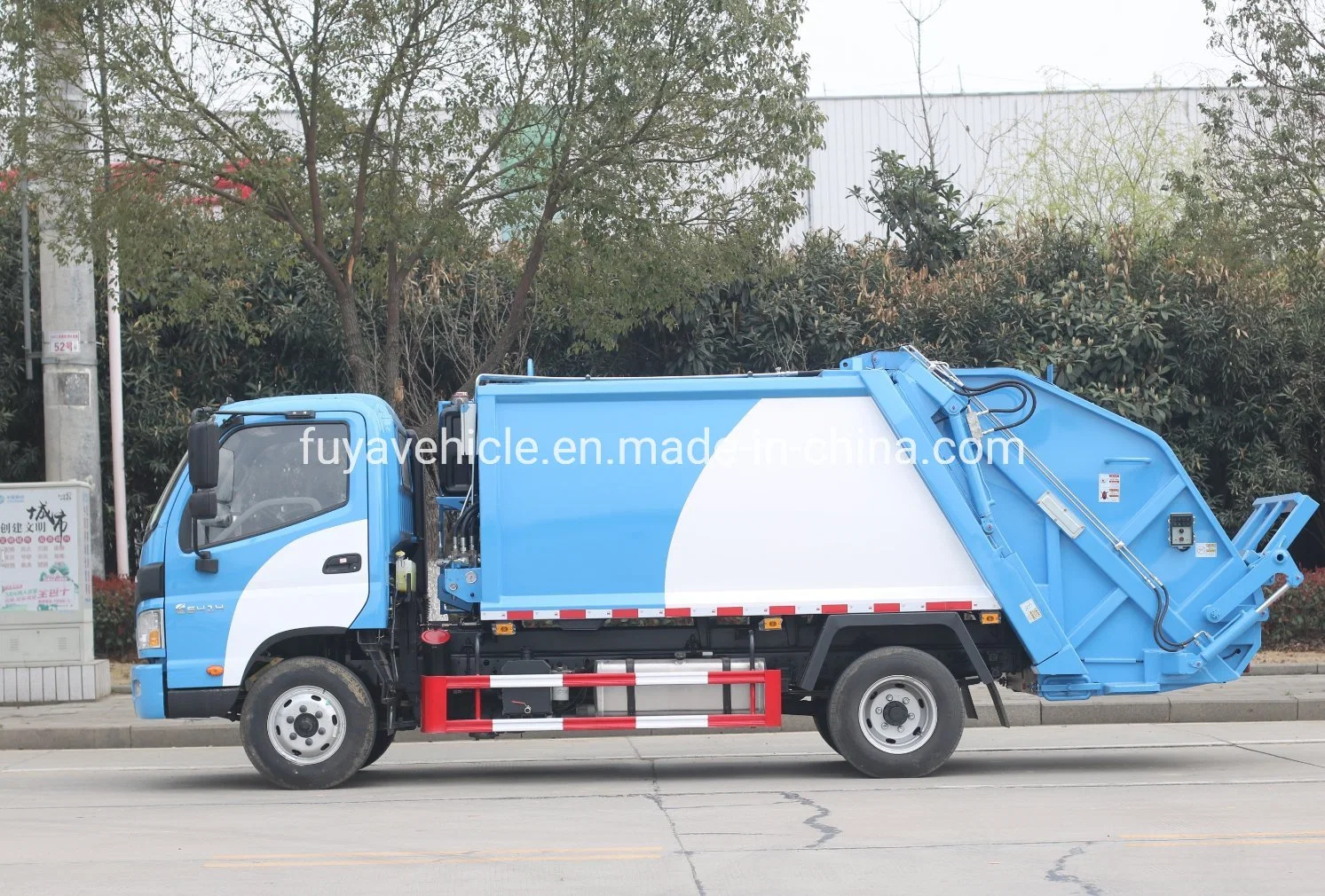 Foton Aumark 6t 6000 litros 6m3 de capacidad comprimida de camiones de basura para la recolección de residuos