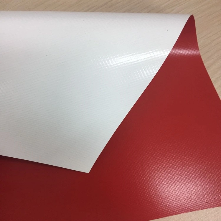 Toldos Lonas Rouge-blanc couleur PVC laminé toile pour Auvents et tentes