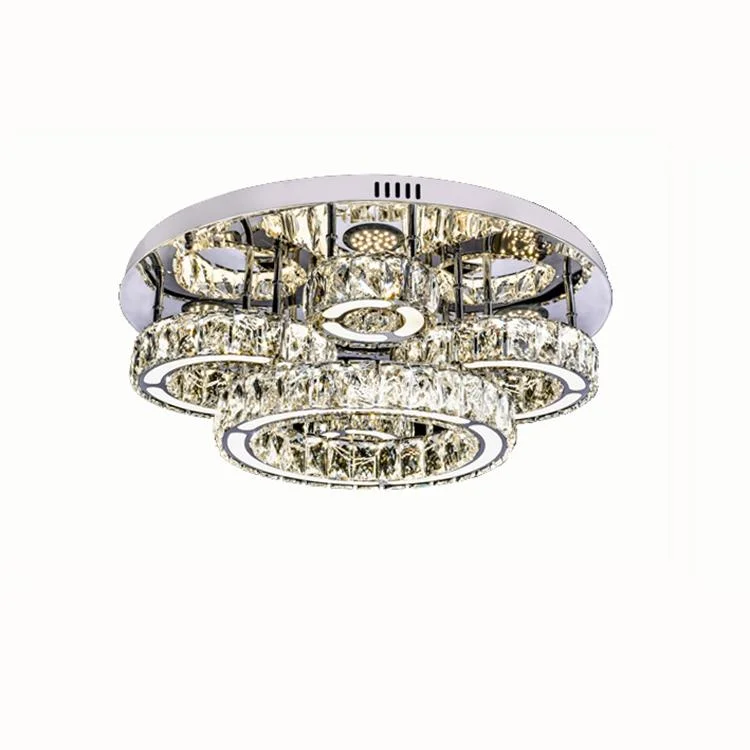 Luxury Nordic Metal Golden Cheap Indoor Crystal LED Ceiling Light Decoration for Hotel Lobby Ballroom Hotel Living Room Villa