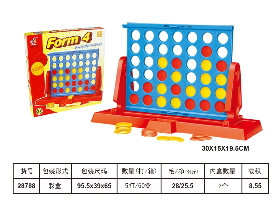 Classical Four in a Row Game Toy Family Party Board Game Toy Connect 4 Kids Educational Toys