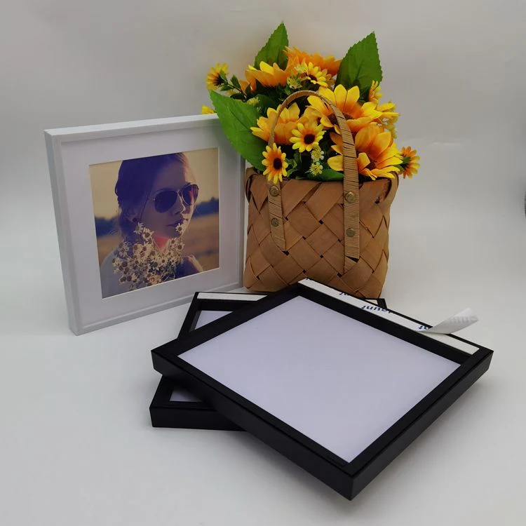 8X12 Black White Adhesive ABS Photo Frame for Wall Decor