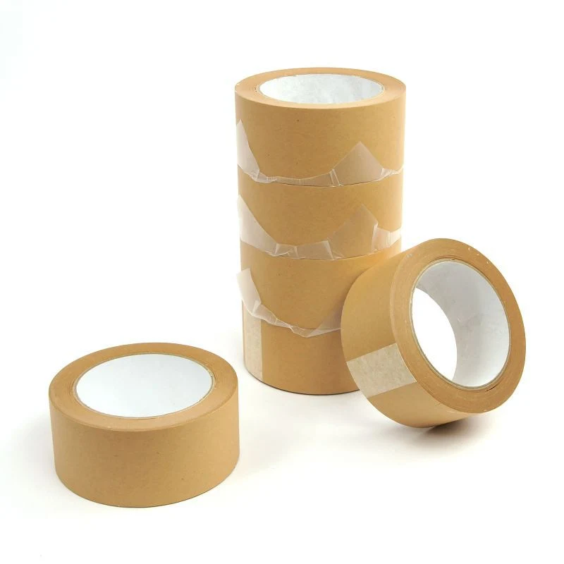 Water Activated Brown Adhesive Reinforce Kraft Paper Tape for Packaging