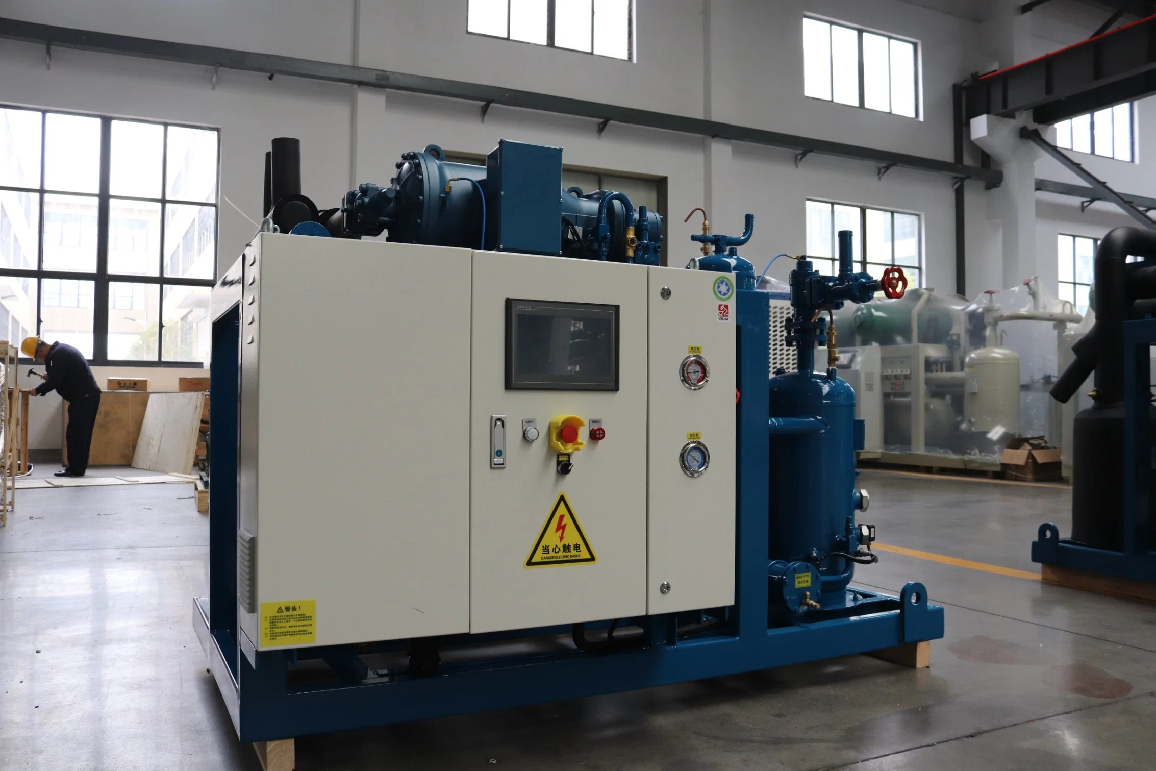 Seafood Frozen Cold Storage Refrigeration Machinery with 500HP Compressor Unit