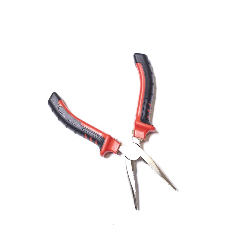 Heat Treated Dipped Plastic Bi-Color TPR PP Handle CRV or Carbon Steel Combination Needle Long Nose Plier