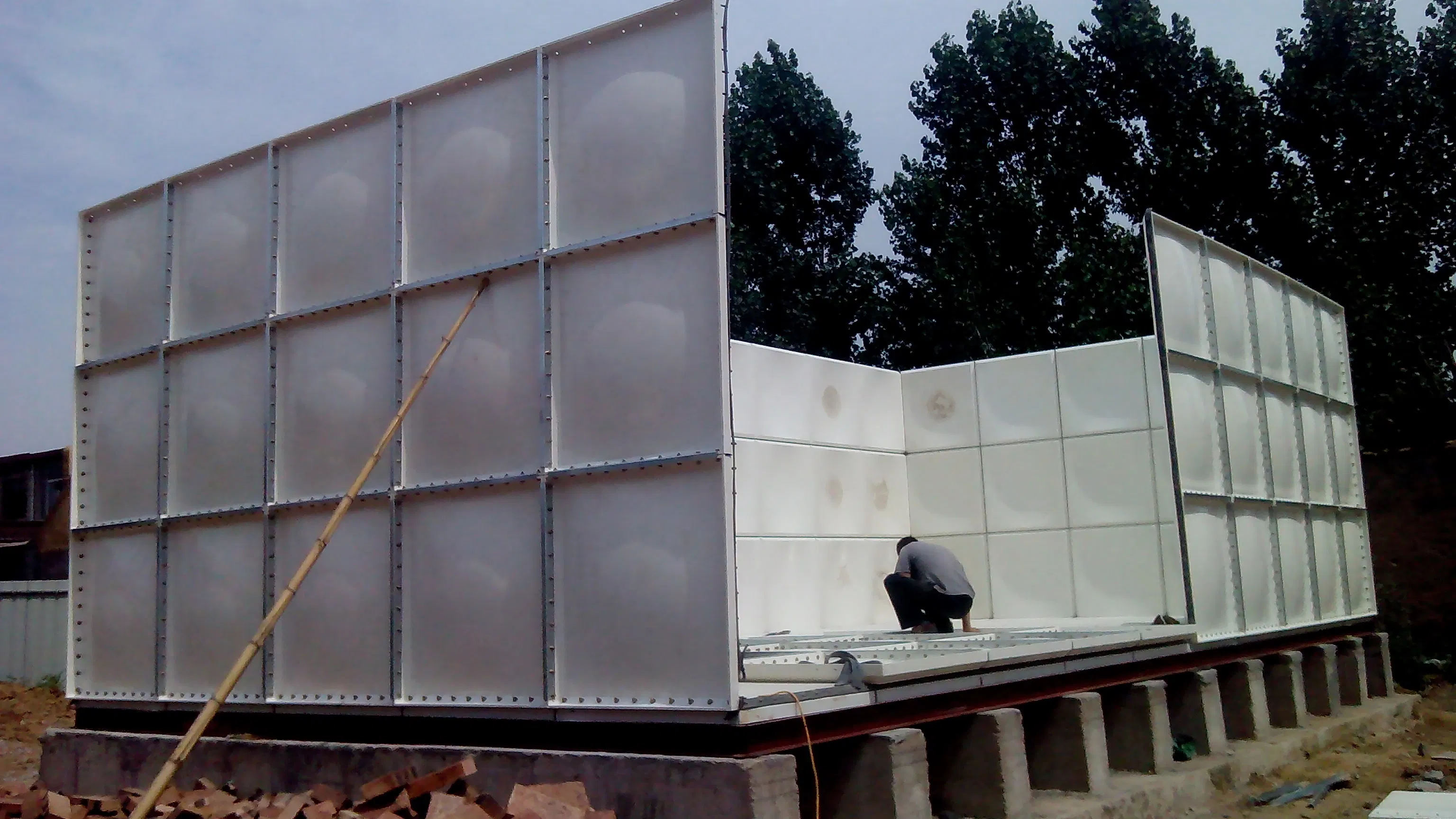 Outdoor Water Tank Large Volume GRP Modular Panel Water Tank