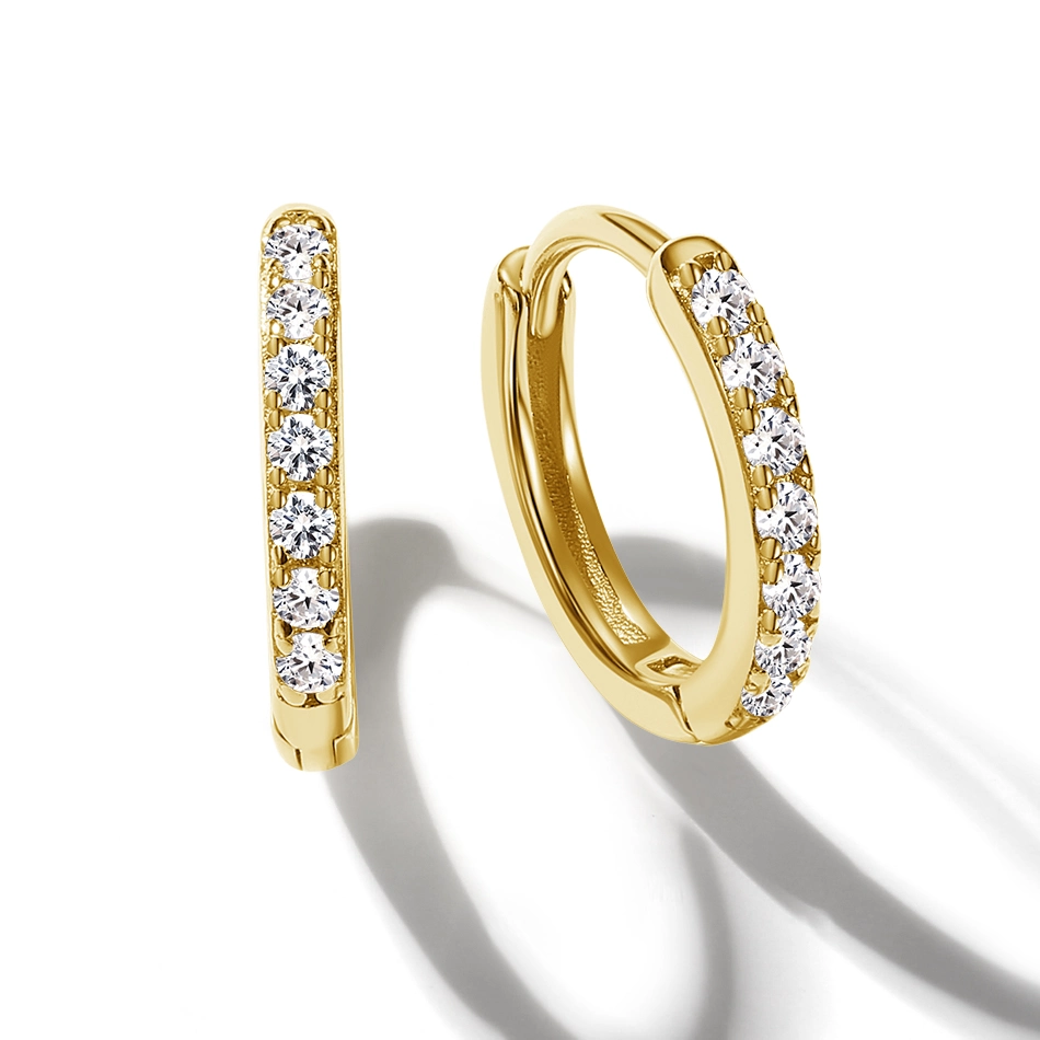 &pound; 925 14K Gold Plated Hoop Earrings Fashion Jewellery