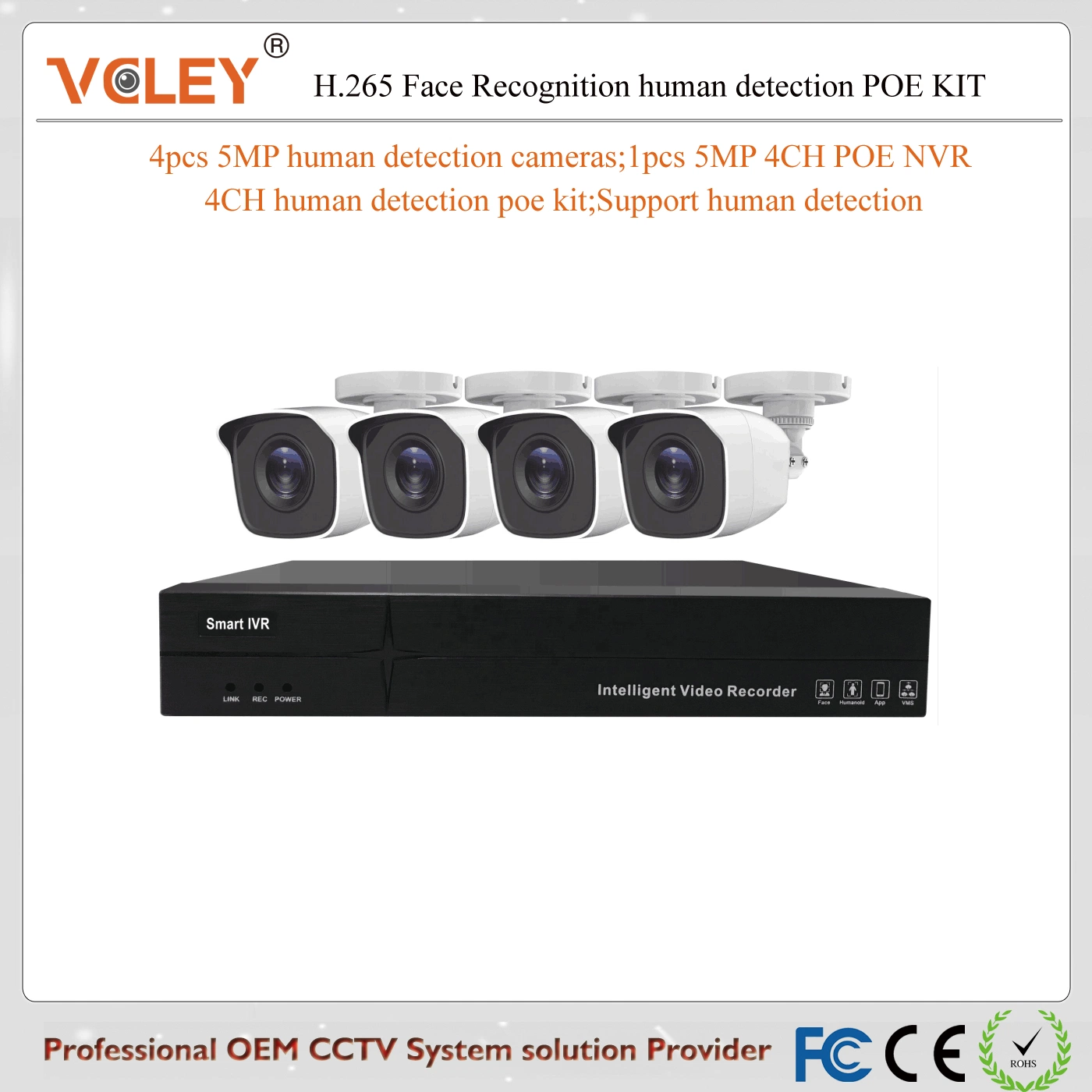 Kit de vidéosurveillance CCTV 8CH 4CH Nvrs Kit Système de caméra CCTV mobile Caméra sans fil de surveillance en gros