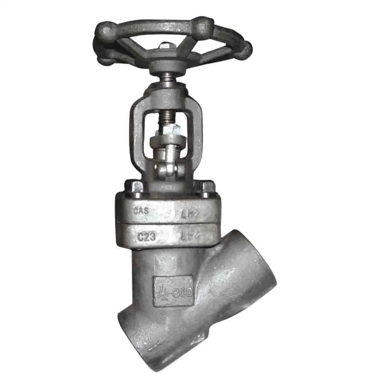 API/DIN Forged Steel Y Type Pressure Welded Industrial Thread Globe Valve with Actuator