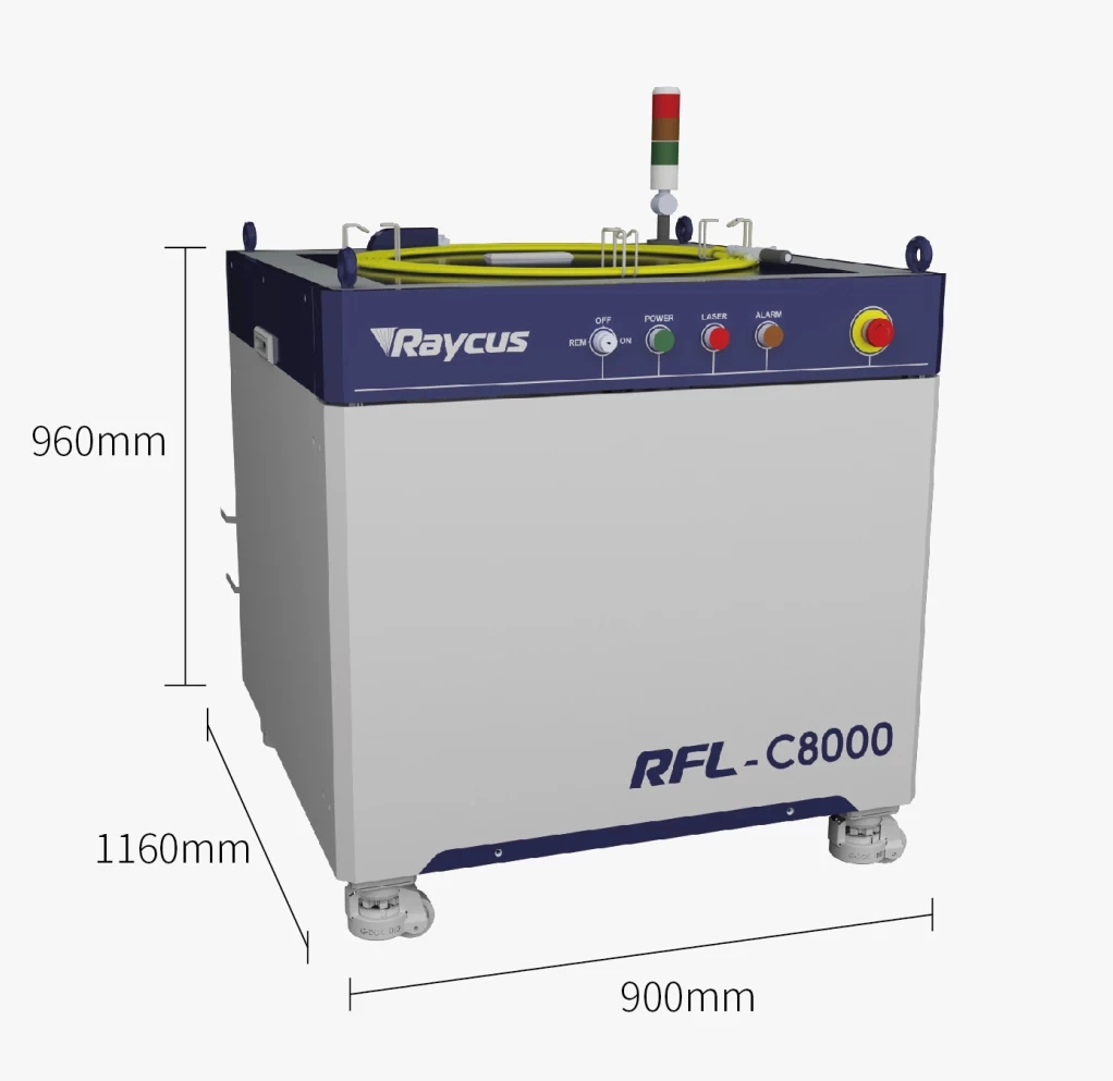 Raycus Cw Fiber Laser Source 8000W Rfl-C8000 with Two Years Warranty and 24-Hours Repair Service