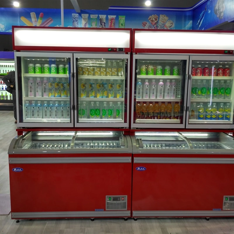 Supermarket Commercial Display Portable Refrigerator and Freezer