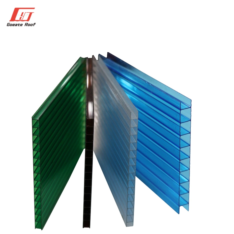 Greenhouse Roofing Panel Swimming Pool Roof Tile Twin Wall Polycarbonate Sheet