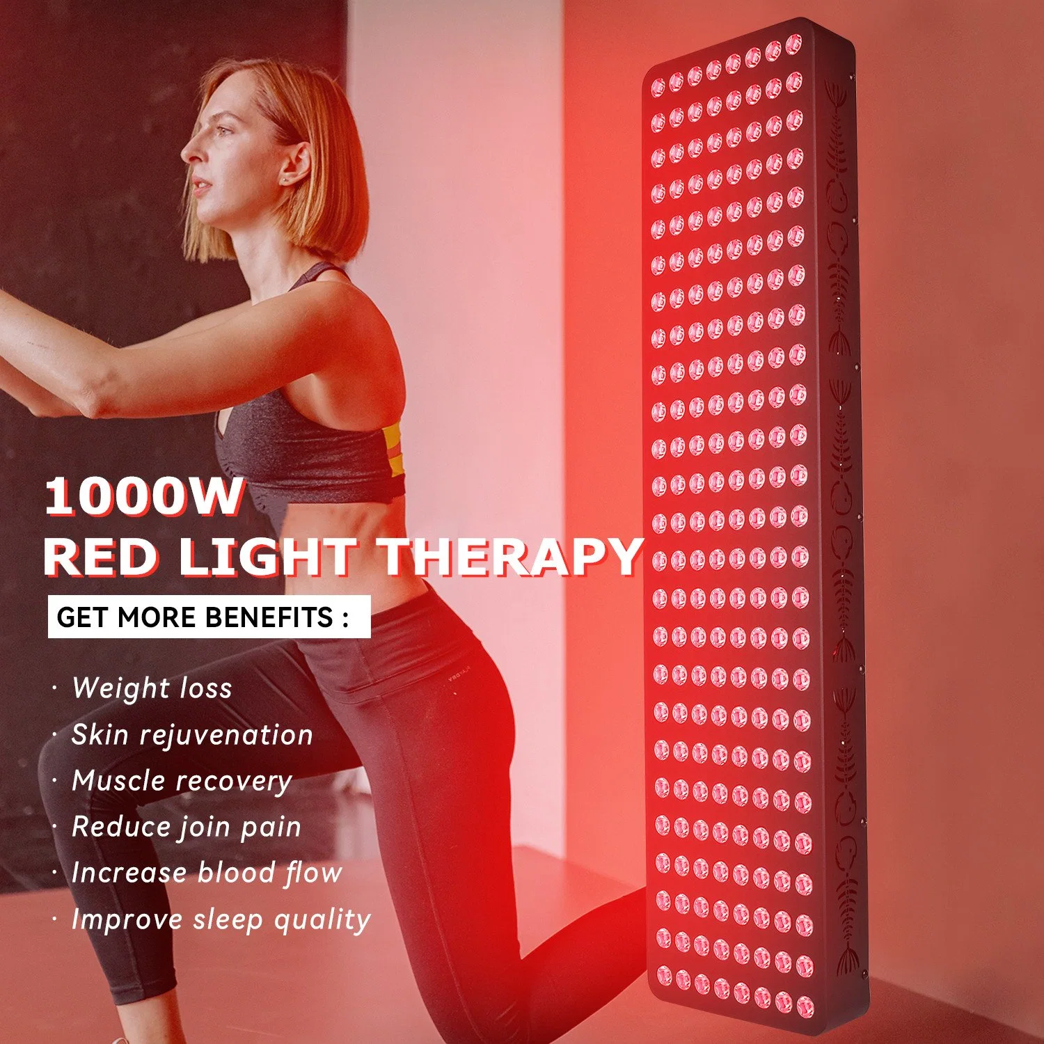 Rlttime 1000W de alta potencia LED inteligente de la terapia de luz roja de todo el cuerpo máquina profesional de instrumentos