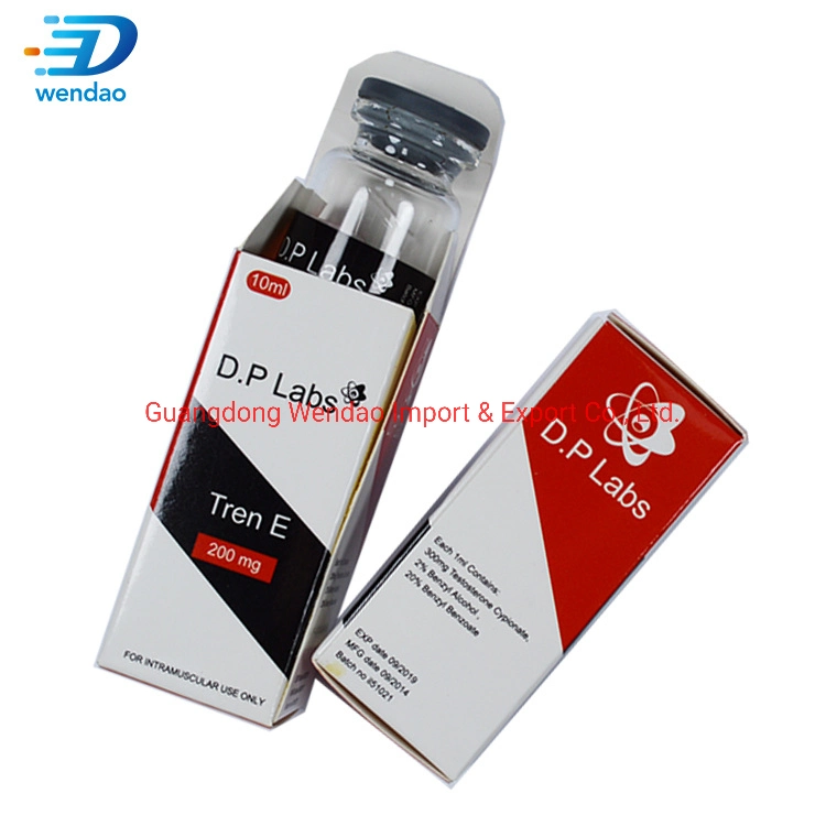 Custom Print Hot Stamping Foil Embossed Pharma Medical 10ml Vial Labels and Box