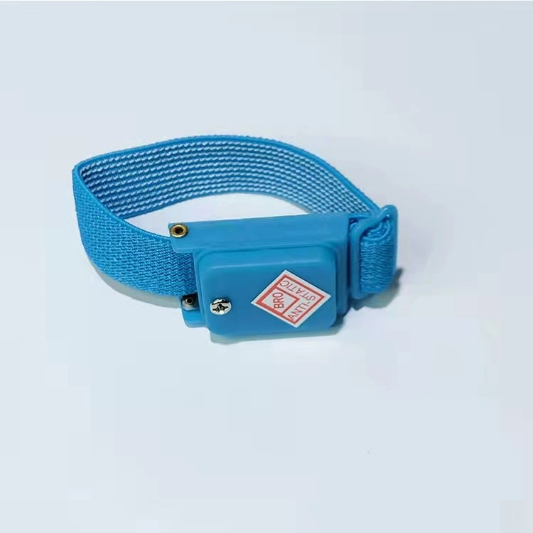 Bracelet antistatique ESD antistatique Bleu de cordon d'utilisation en salle blanche
