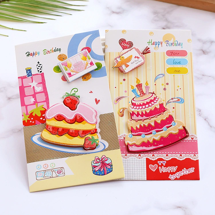 Wholesale/Supplier Printing Logo Hot Square Birthday Carton Packaging Holiday 3D Card