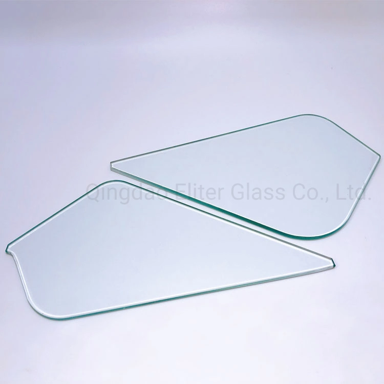 Customized Clear Low Iron Irregular Shaped Size Tempered Glass for Furniture Display Shelves/Home Appliance Glass Panel