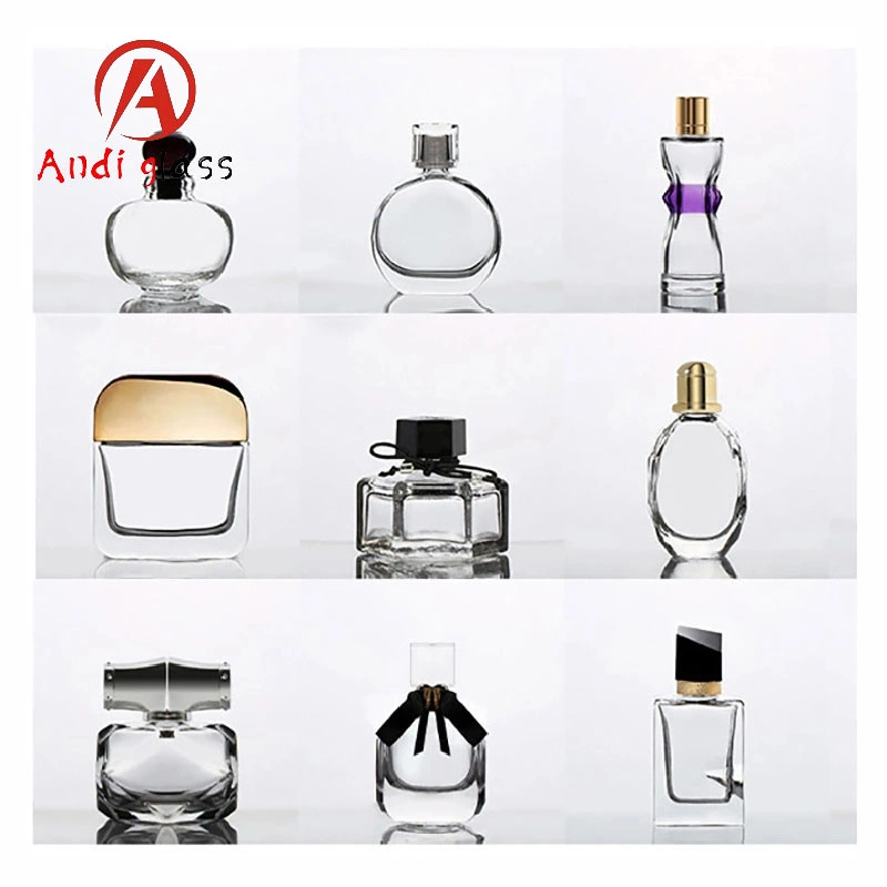 Custom Perfume Glass Bottles 30ml 50ml 100ml Square Bottle Transparent Perfume Container