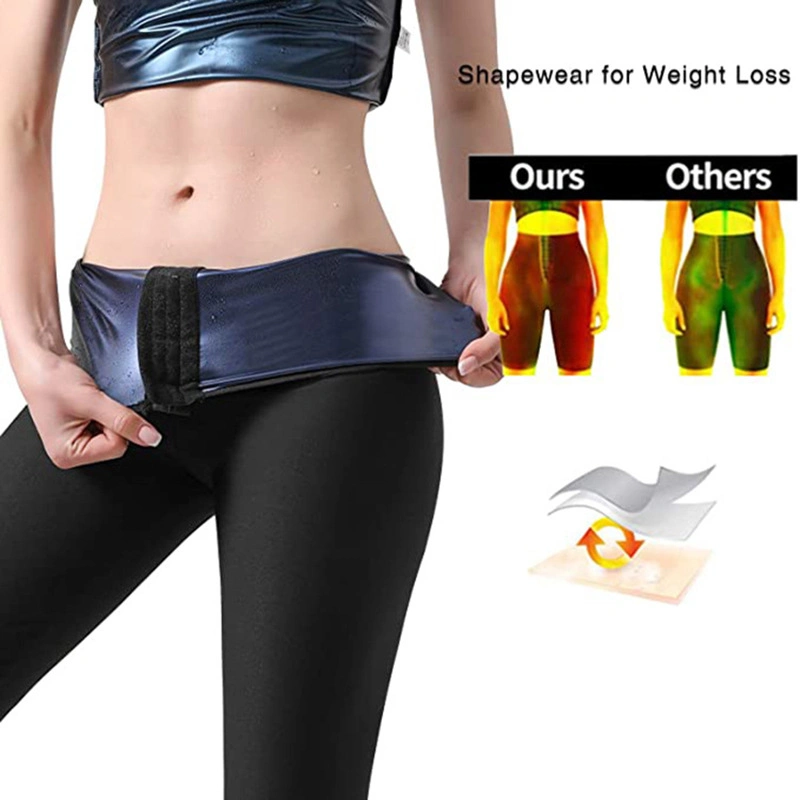 New Fashion Hot Sweat Sauna Slimming Leggings High Waist Trousers Sweating Weight Loss Pants Fat Burning Wear