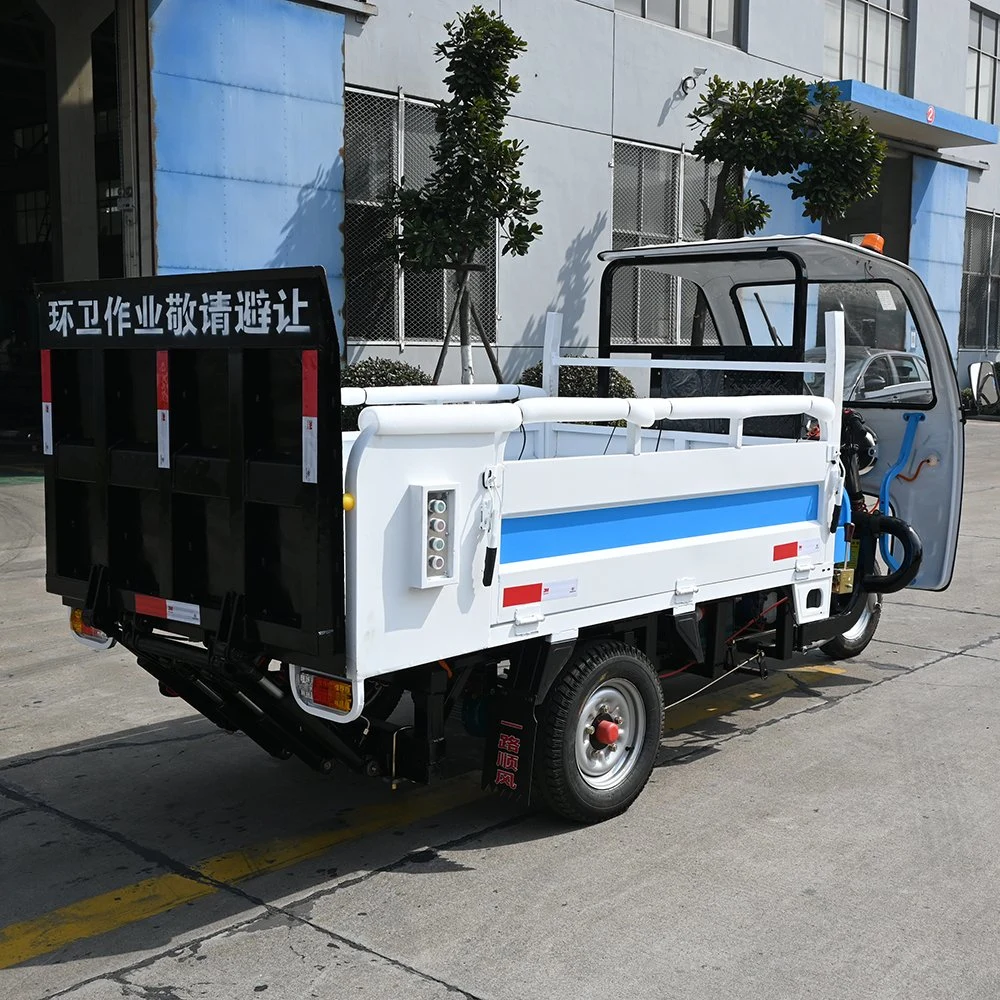 Camion poubelle économique à 6 bacs électriques avec plateforme de levage dans les sociétés résidentielles, les écoles, les parcs, les aéroports, les ports maritimes.