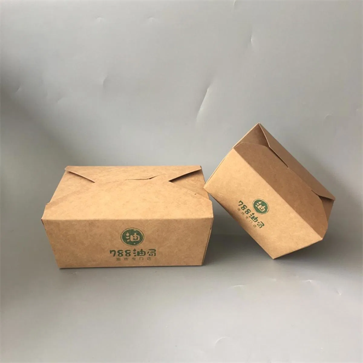 Wholesale/Supplier Customization Kraft Paper Takeaway Lunch Box Restaurant Use Disposable Lunch Boxes Food Packages Takeaway Customized Custom Food Packaging