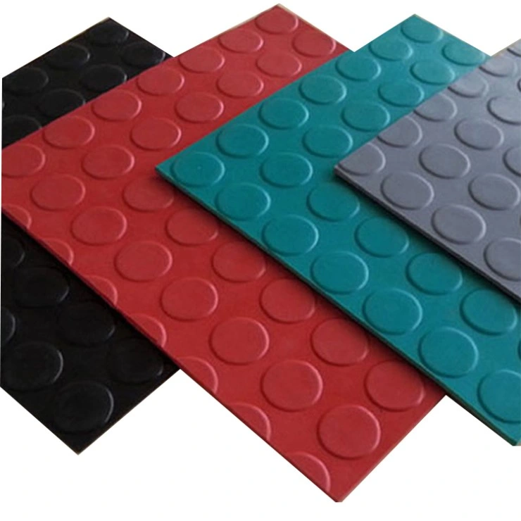 Coin Punto redondo Diamond Non-Slip NBR SBR goma de neopreno hojas/Piso/Mat productos de caucho