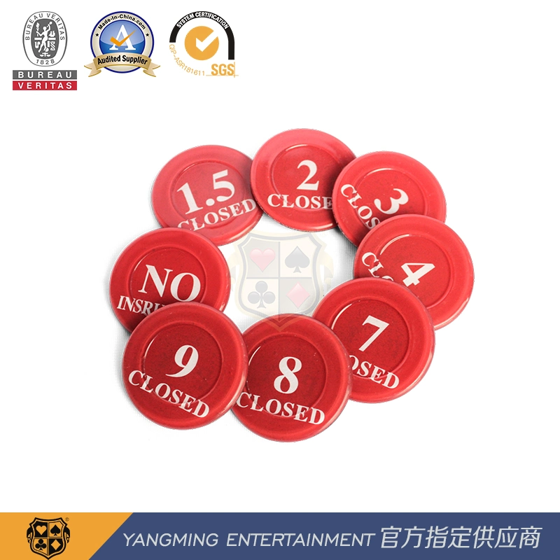 New Design Acrylic Crystal 40mm Round Niu Niu Texas Game Countertop Insurance Chip Coin Betting Accessories Ym-Nc01