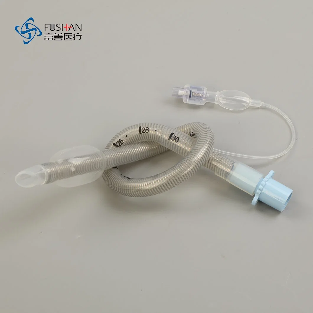 Les produits de gestion des voies respiratoires stérile jetable fil menotté en silicone renforcé tous les sondes endotrachéales (voie orale/nasal) , taille 3,5#~8.0# avec EC, l'approbation de l'ISO