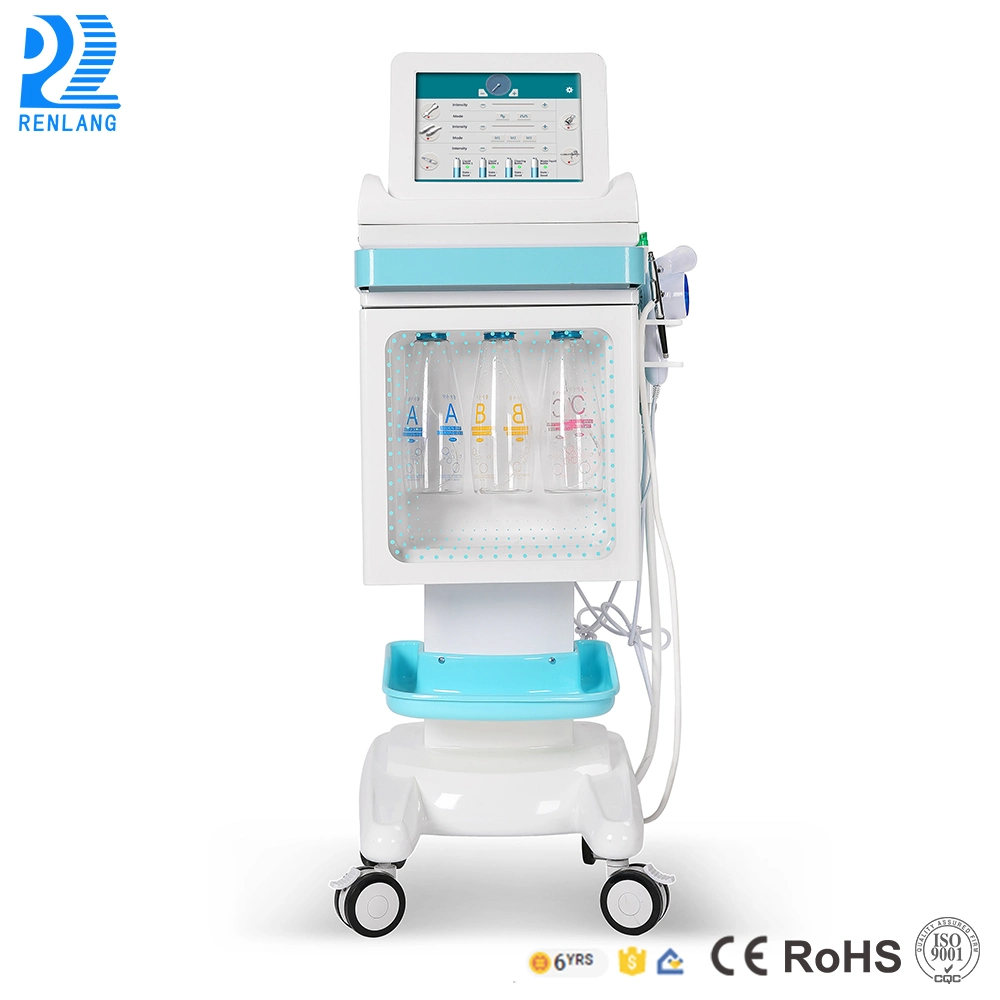Sonda de oxigénio da água de casca de jacto de limpeza profunda máquina de terapia de pele facial